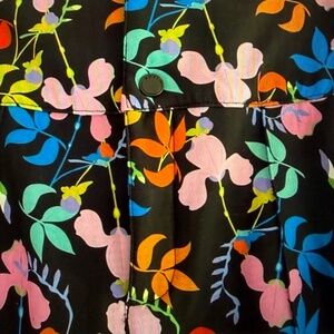 ROXY X ROWLEY SNOWPANTS.  Women's  XS and Small. Black with multiflora print